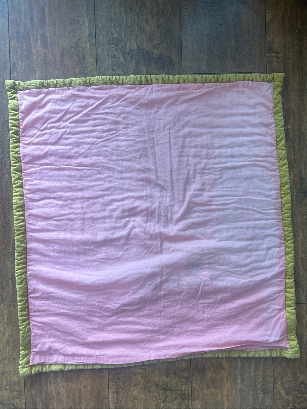 Anthropologie Silk Blend Quilted Euro Sham 26x26 Terracotta Pink Gold - Picture 6 of 6